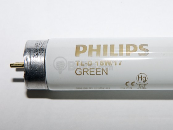 Philips 18W 24in T8 Green Fluorescent | TLD18W/17 (Green) | Bulbs.com