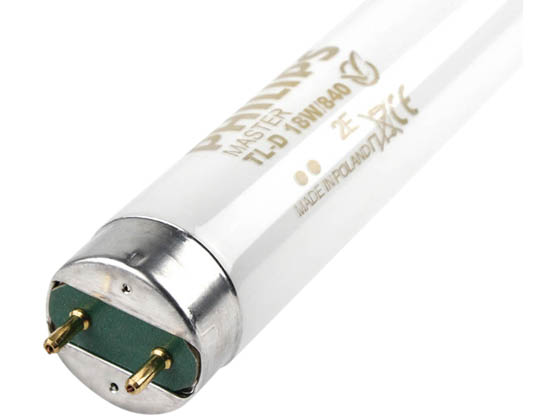 Philips 18W 24in T8 Cool White EUROPEAN Fluorescent Tube | MASTER TL-D  Super 80 18W/840 | Bulbs.com