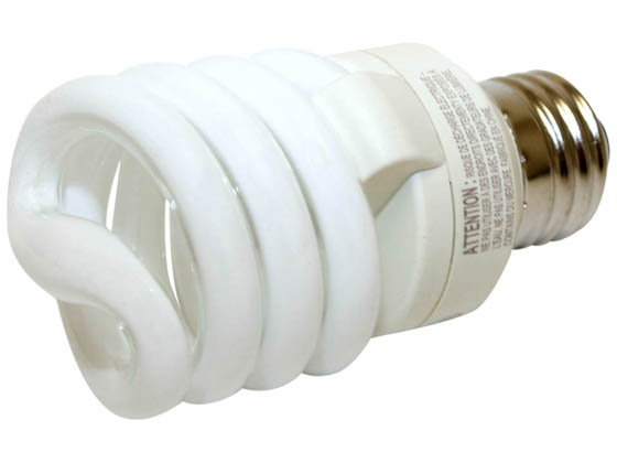 Philips 13W Warm White T2 Spiral CFL Bulb, E26 Base | EL/mdT2 13W |  Bulbs.com