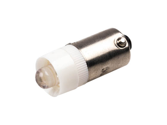Eiko 6V AC or DC Single Warm White T3 LED Bulb, BA9s Base, LED-6-BA9S-W
