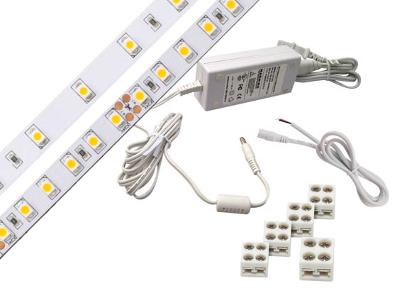 Diode LED BLAZE™ BASICS 16.4 ft. 200 LED Tape Light Kit, 12V, 5000K, With  Plug-In Adapter | DI-KIT-12V-BC2PG60-5000 | Bulbs.com