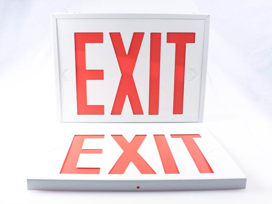 Exitronix VEX-8-U-S-WB-WH NYC-Approved Universal Steel Exit Sign with Battery Back-up