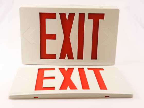 Exitronix VEX-U-BP-WB-WH LED Exit Sign with Battery Backup