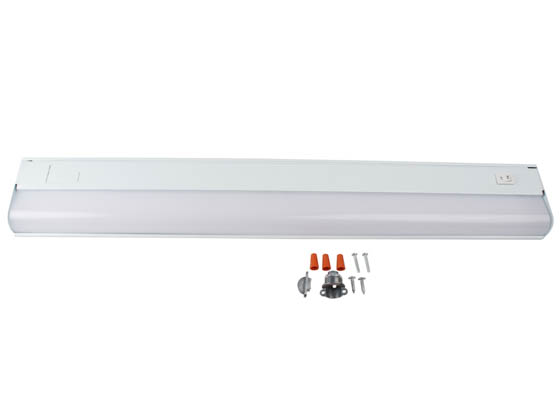 GlobaLux Lighting UCL-24-9-120D-930/40-WH GlobaLux Dimmable 9 Watt 24" LED Undercabinet Light Fixture, Direct Wire, Color Selectable