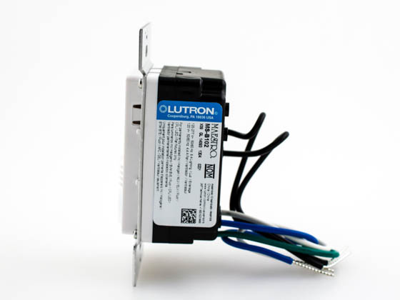 Lutron Electronics MS-B102-WH Lutron Maestro Dual Technology Ultrasonic and PIR Occupancy Sensor Switch, Single Circuit