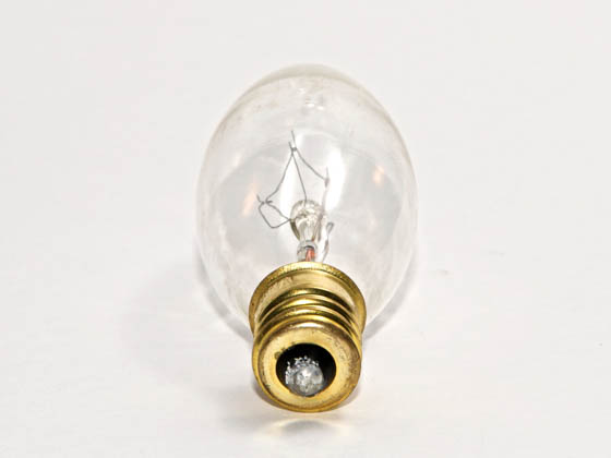 Bulbrite CA8 Bent Tip Decorative Bulb, Clear/Warm White, 15 W, 130 V