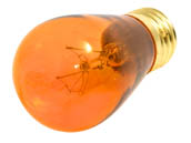 Bulbrite B701211 11S14TA (Trans. Amber) 11W 130V S14 Transparent Amber Sign or Indicator Bulb, E26 Base