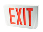 Emergi-Lite WPREMSNXR Premiere LED Exit Sign, Red Lettering, 120-277V, Battery Backup