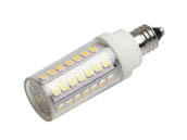 Bulbrite 770629 LED5E11/27K/120/D Dimmable 5W 120V T3 2700K LED Bulb, E11 Base, Enclosed Rated