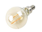 Bulbrite 776906 LED2G16/21K/FIL-NOS/3 Dimmable 2.5W 2100K Vintage G-16 Filament LED Bulb, E12 Base, Enclosed Fixture Rated, JA8 Compliant
