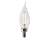 Feit Electric BPCFC40927CAWFIL/4 Feit Dimmable 3.3 Watt 2700K BA-10 Exposed White Filament LED Bulb, 40 Watt Equivalent