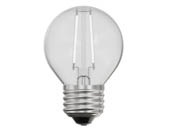 Feit Electric BPGM60927CAWFIL/2 Feit Dimmable 5.5 Watt G-16.5 Exposed White Filament LED Bulb, 60 Watt Equivalent, 2700K