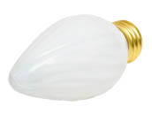 Bulbrite 421040 40F15WH 40W 130V F15 White Fiesta Decorative Bulb, E26 Base