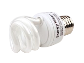 Bulbrite 5W 120V Warm White Spiral CFL Bulb, E26 Base