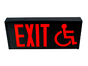 Exitronix Steel Exit Sign With Wheelchair Accessibility Symbol