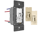 Legrand TSD4FBL3PTC 0-10V Fluorescent/LED Slide Dimmer and Toggle On/Off Single Pole/3-Way Switch, Tri-Color