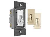 Legrand TSDCL303PTC 300W, 120V LED/CFL Slide Dimmer and Toggle On/Off Single Pole/3-Way Switch, Tri-Color